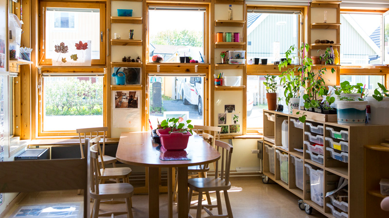 Matsalen på förskolan.